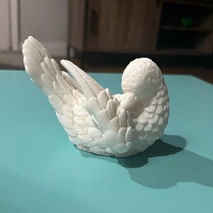 VTG A. Santini Italy Alabaster Salt Stone Love Dove Bird Figurine Sculpture